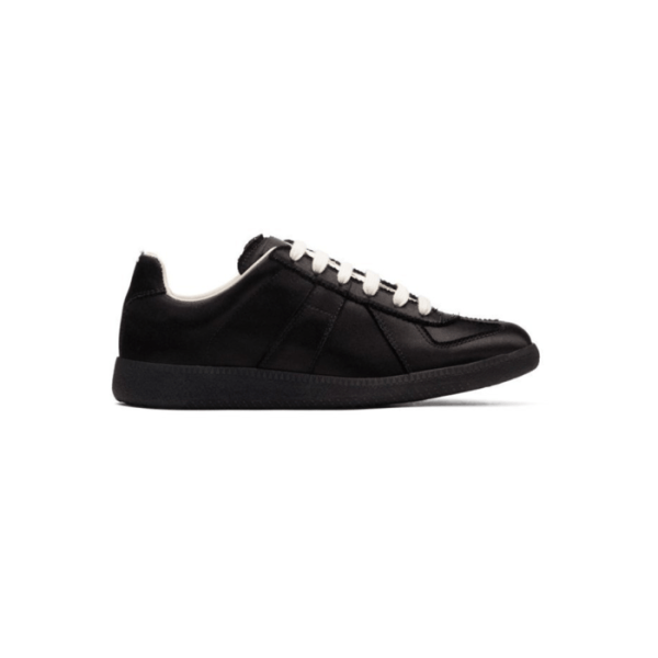 کفش کتانی کپی ساتن مشکی Maison Margiela